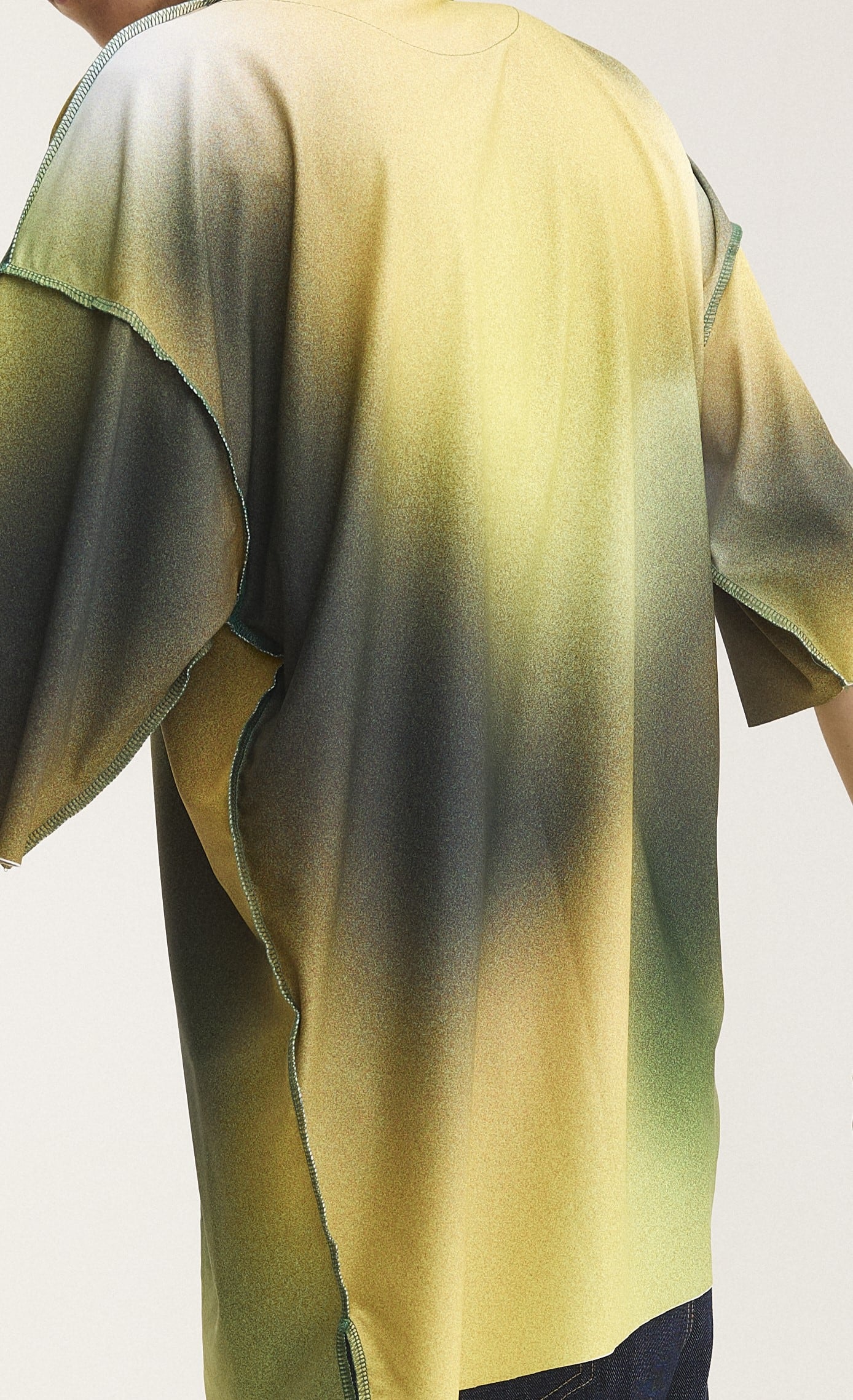 Oversized T-Shirt yellow & green (seam-details) - mysimplicated