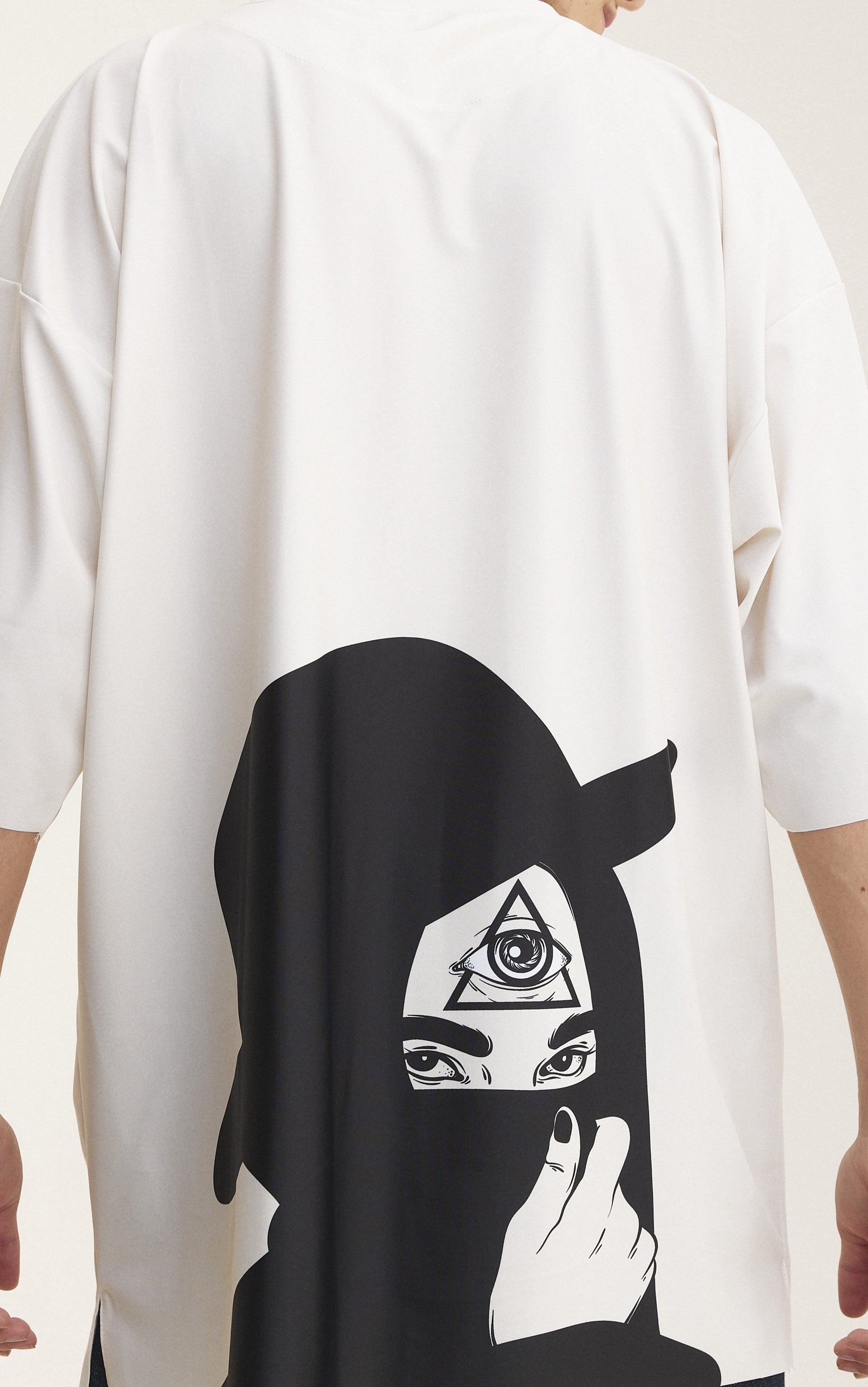 Ivory Oversized T-Shirt Third Eye - mysimplicated