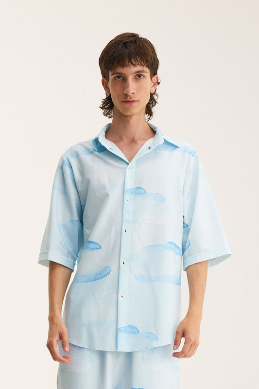 Short Sleeve Shirt Clouds (recycled fabric)
