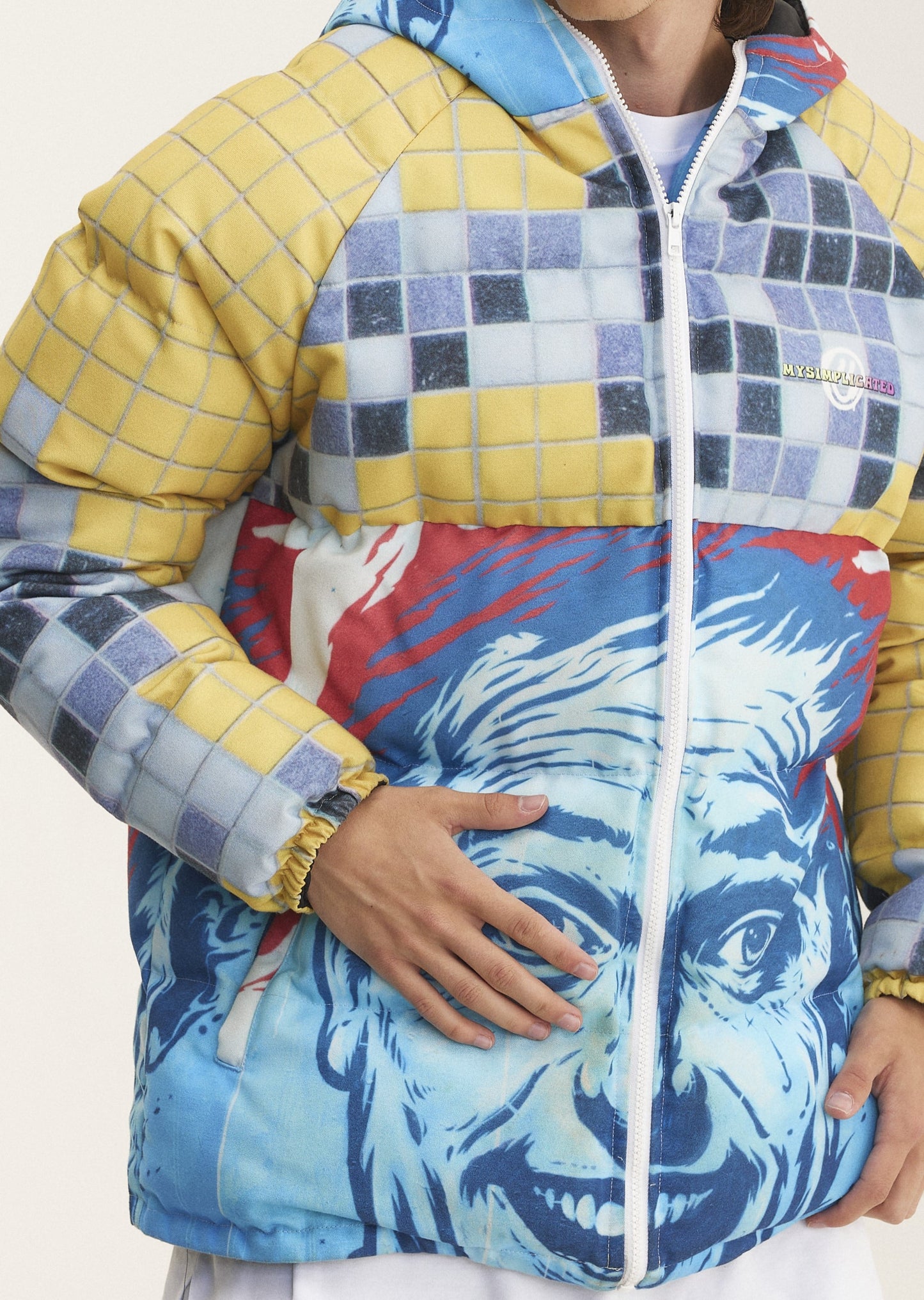 Winter Jacket Blue & Yellow