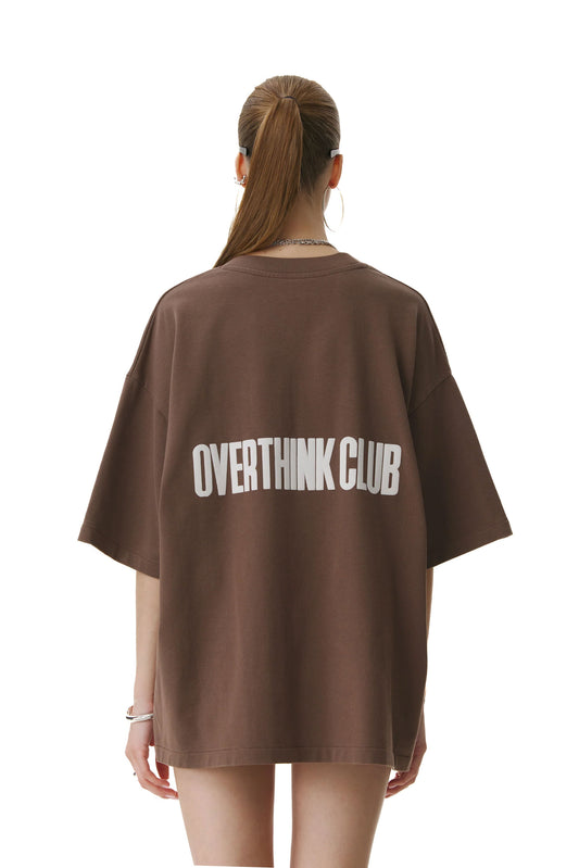 Overthink Club Brown T-Shirt