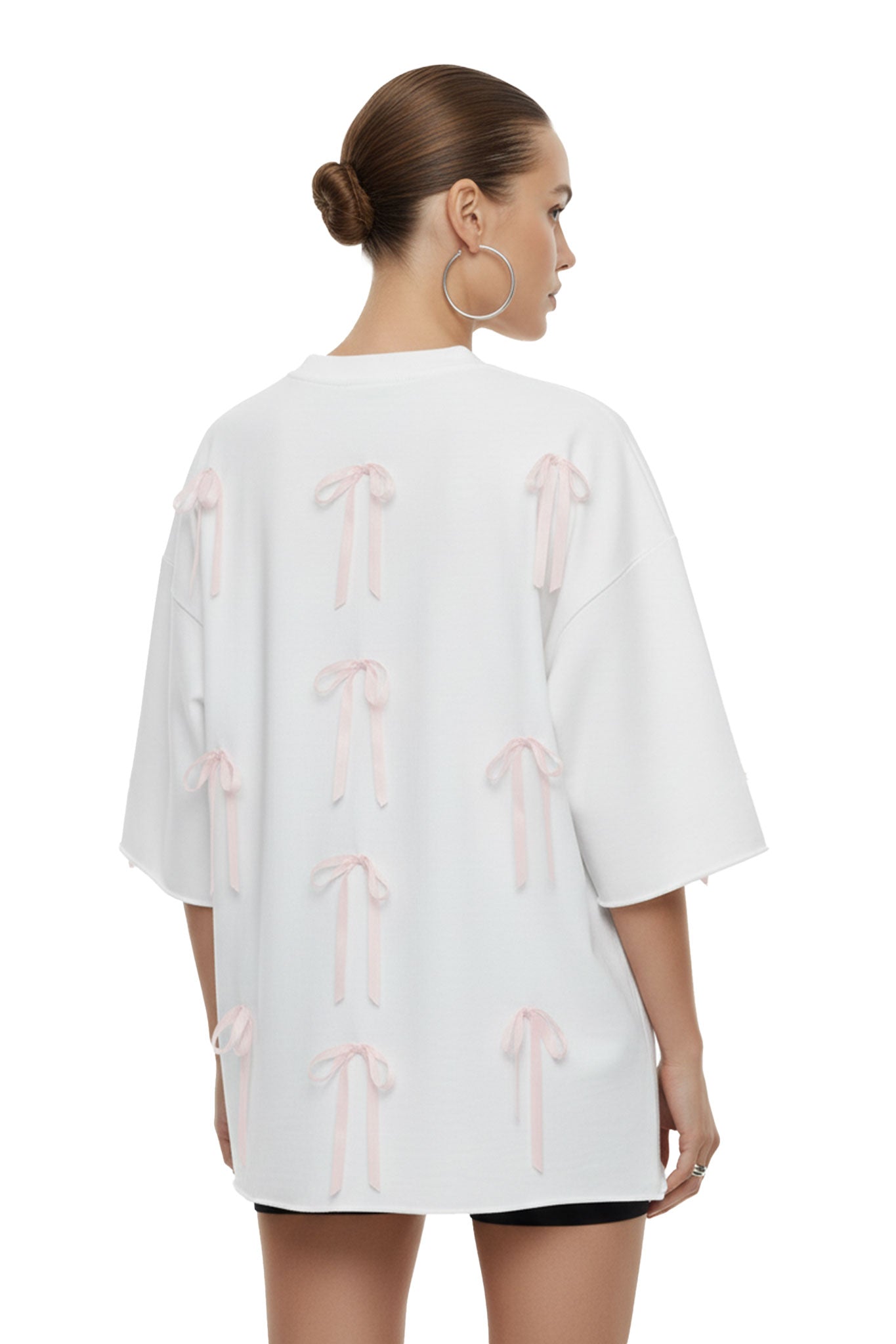 Oversized White Ribbon T-shirt | MY