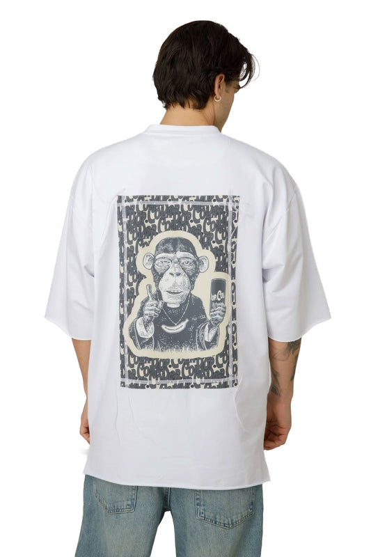 Pop Cola Obey Tricou supradimensionat alb Barbati