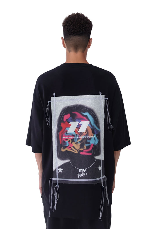 Pop Cola Vandal Muse Black Oversized T-shirt
