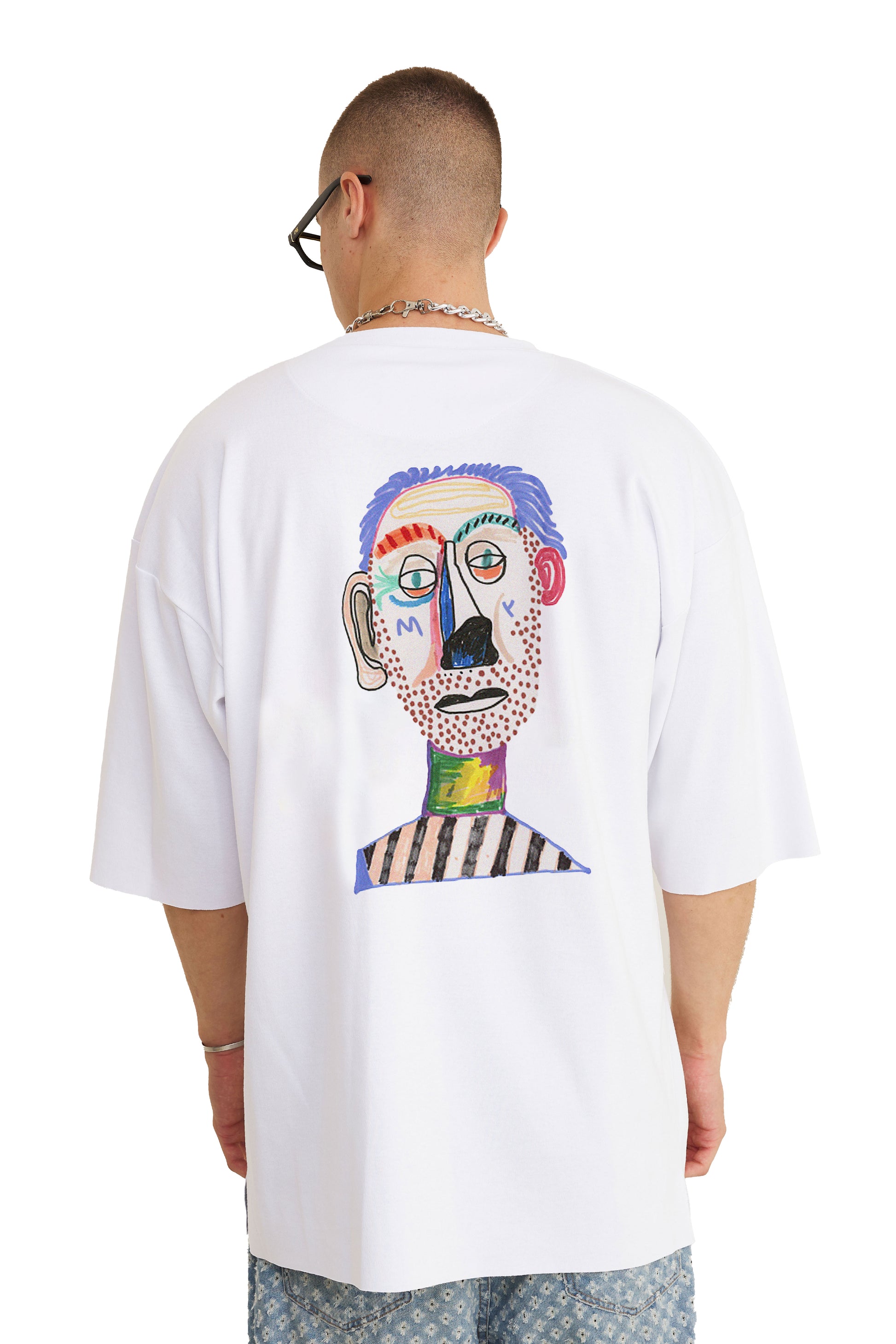 Clown Oversized White T-shirt - MYS