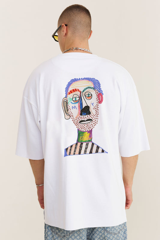 Clown Oversized White T-shirt