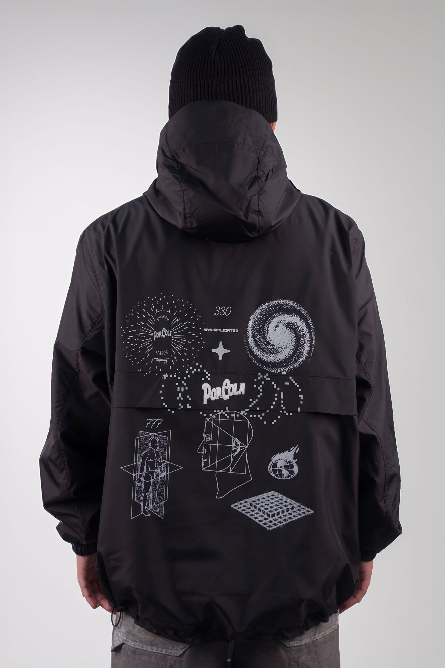 Pop Cola Black Windbreaker