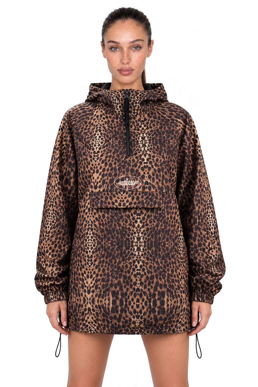 Animal Print Windbreaker – front