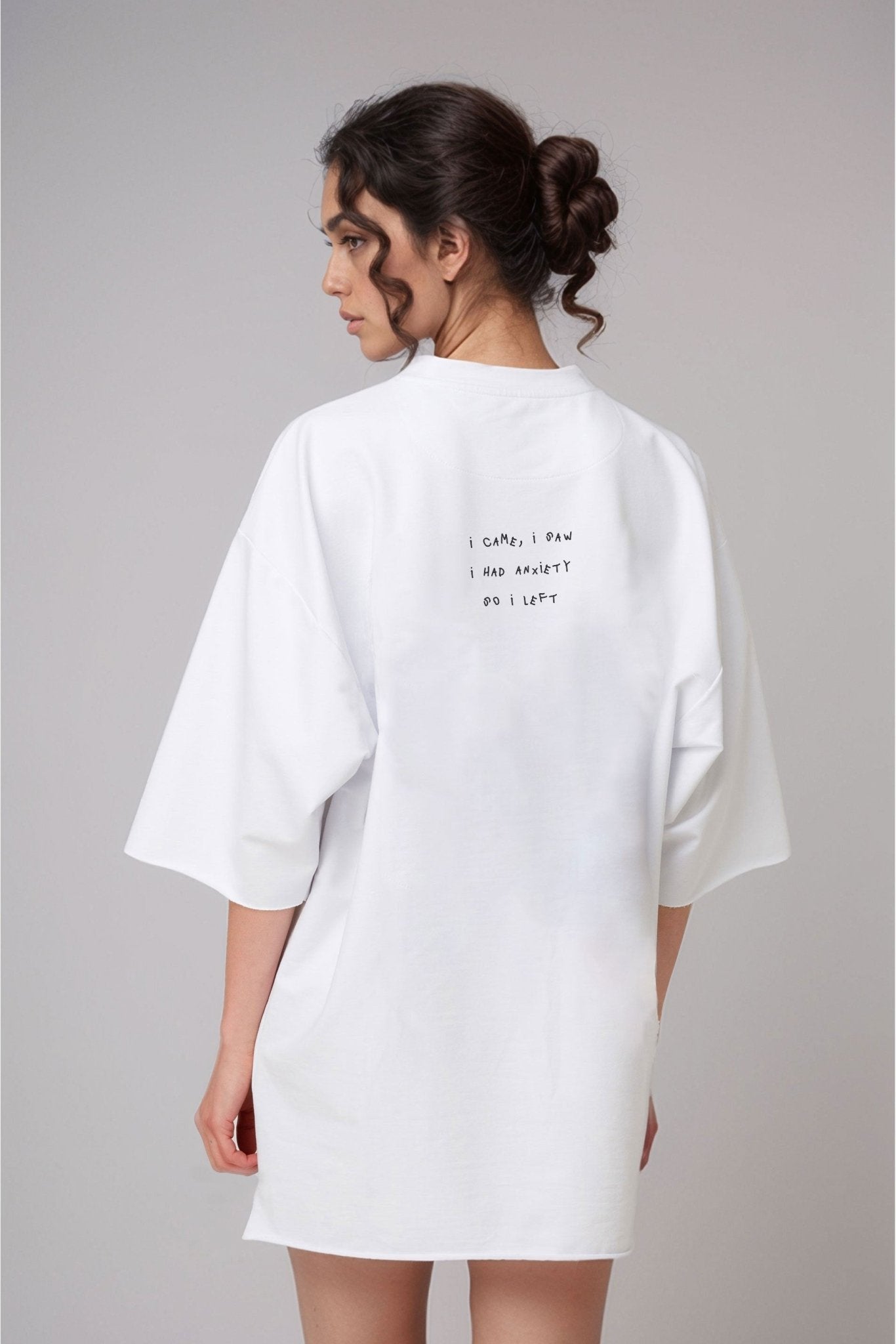 Anxiety Oversized White T-shirt - MYS