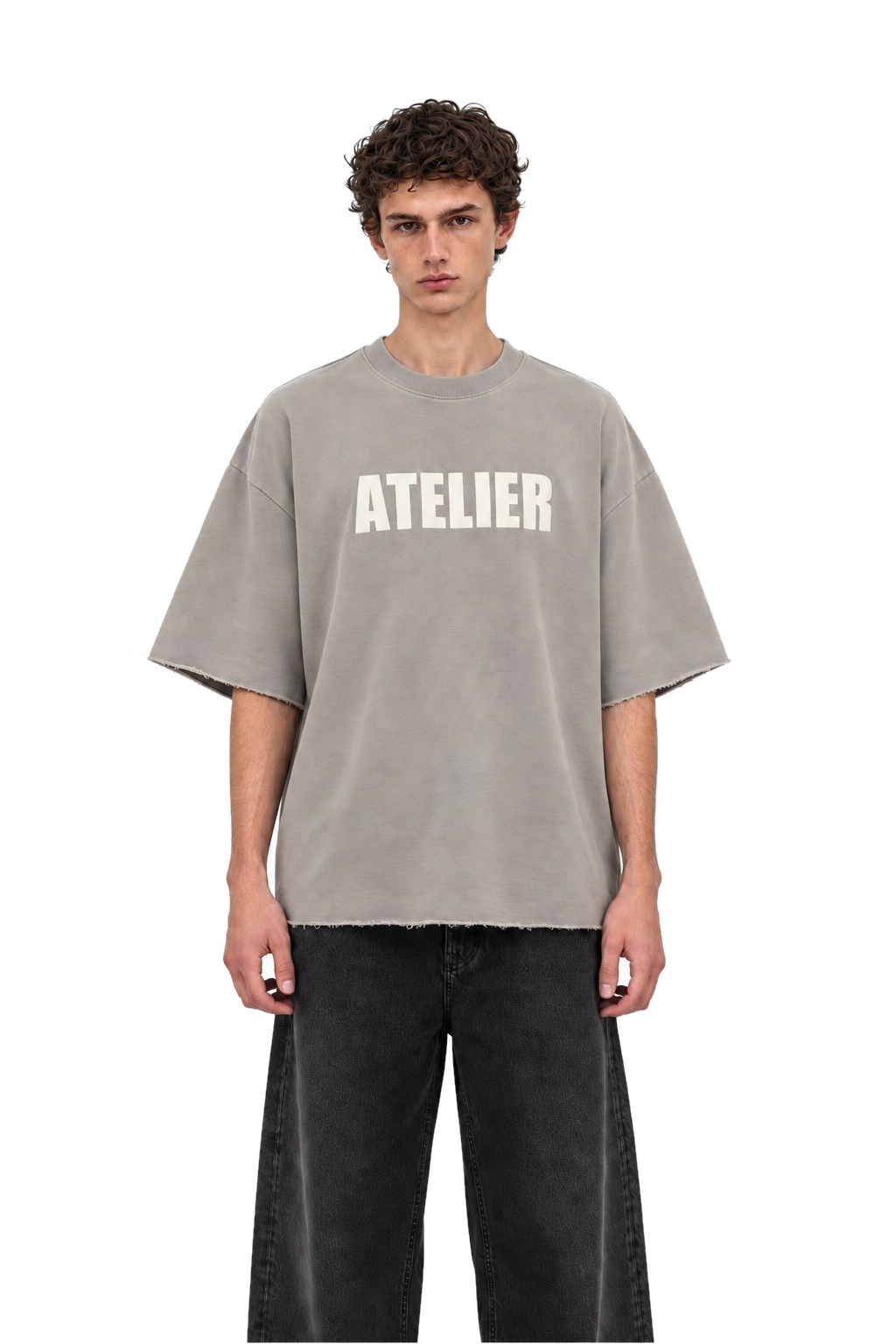 Atelier Grey Oversized T-Shirt - front
