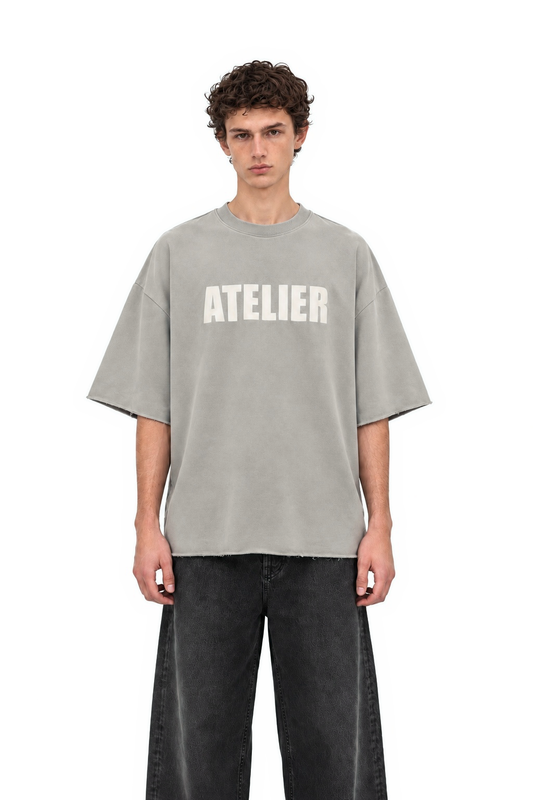 Atelier Grey Oversized T-Shirt - front