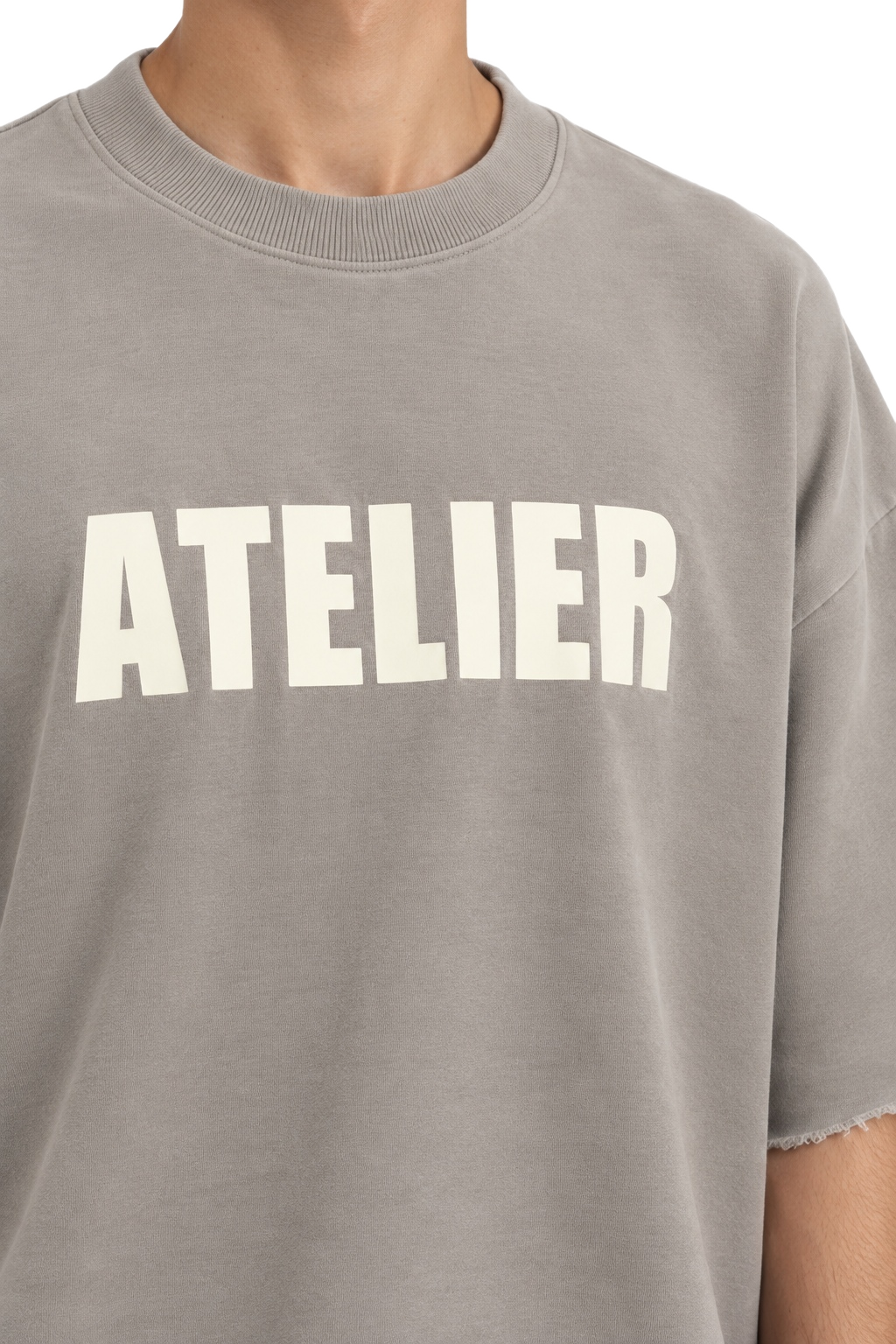 Atelier Grey Oversized T-Shirt - close-up