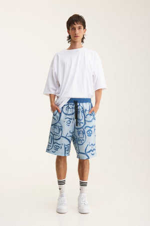 Bermuda Shorts Faces (recycled fabric) - MYS