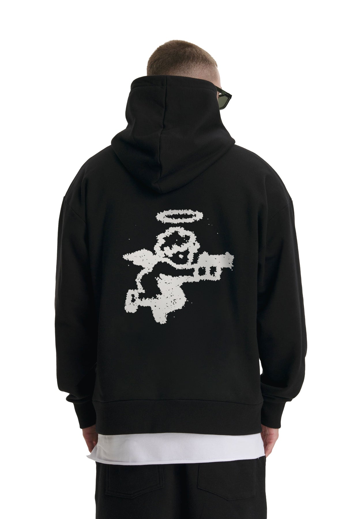 Black Hoodie Angel - back print