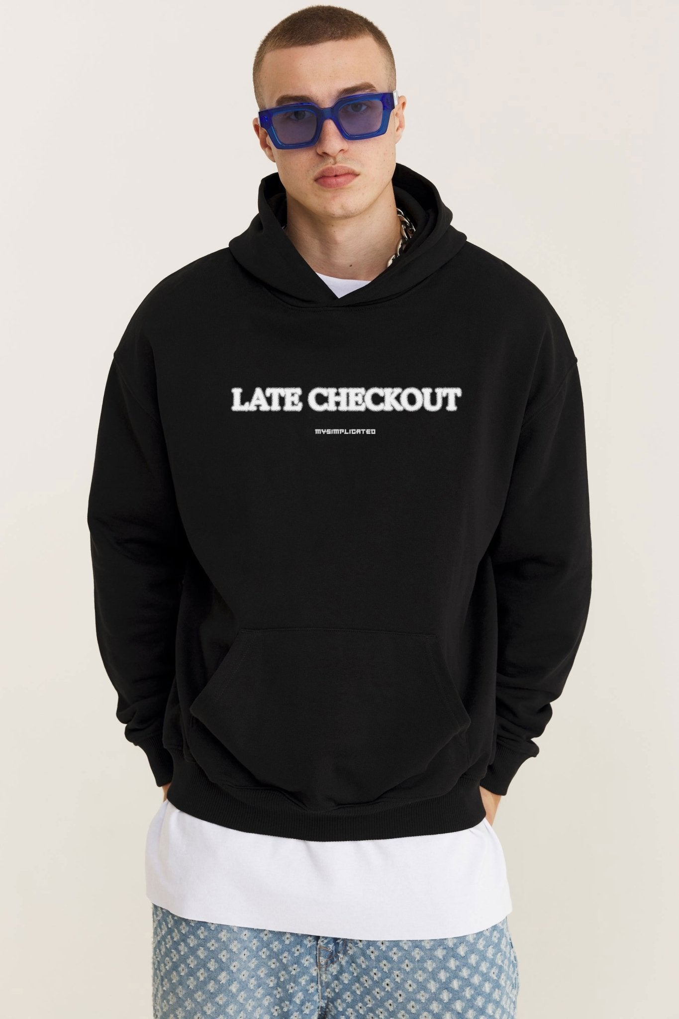 Black Hoodie Late Checkout - MYS