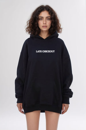 Black Hoodie Late Checkout - MYS