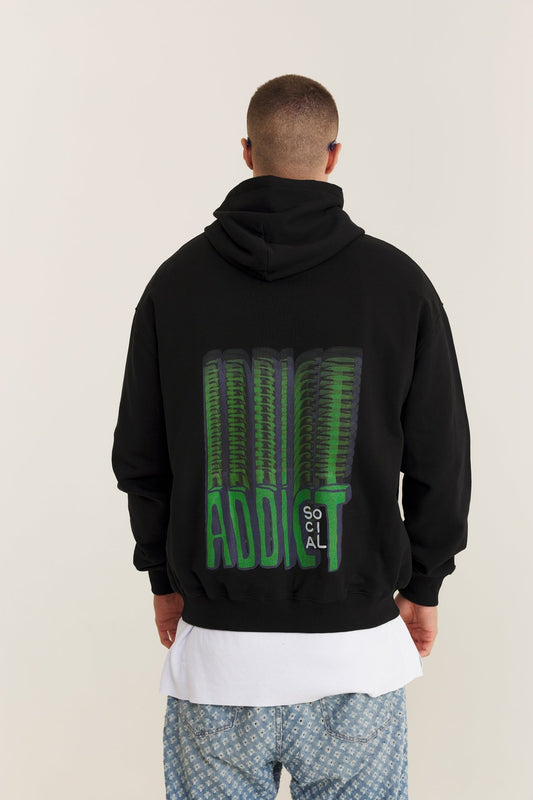 Black Hoodie Social Addict - MYS