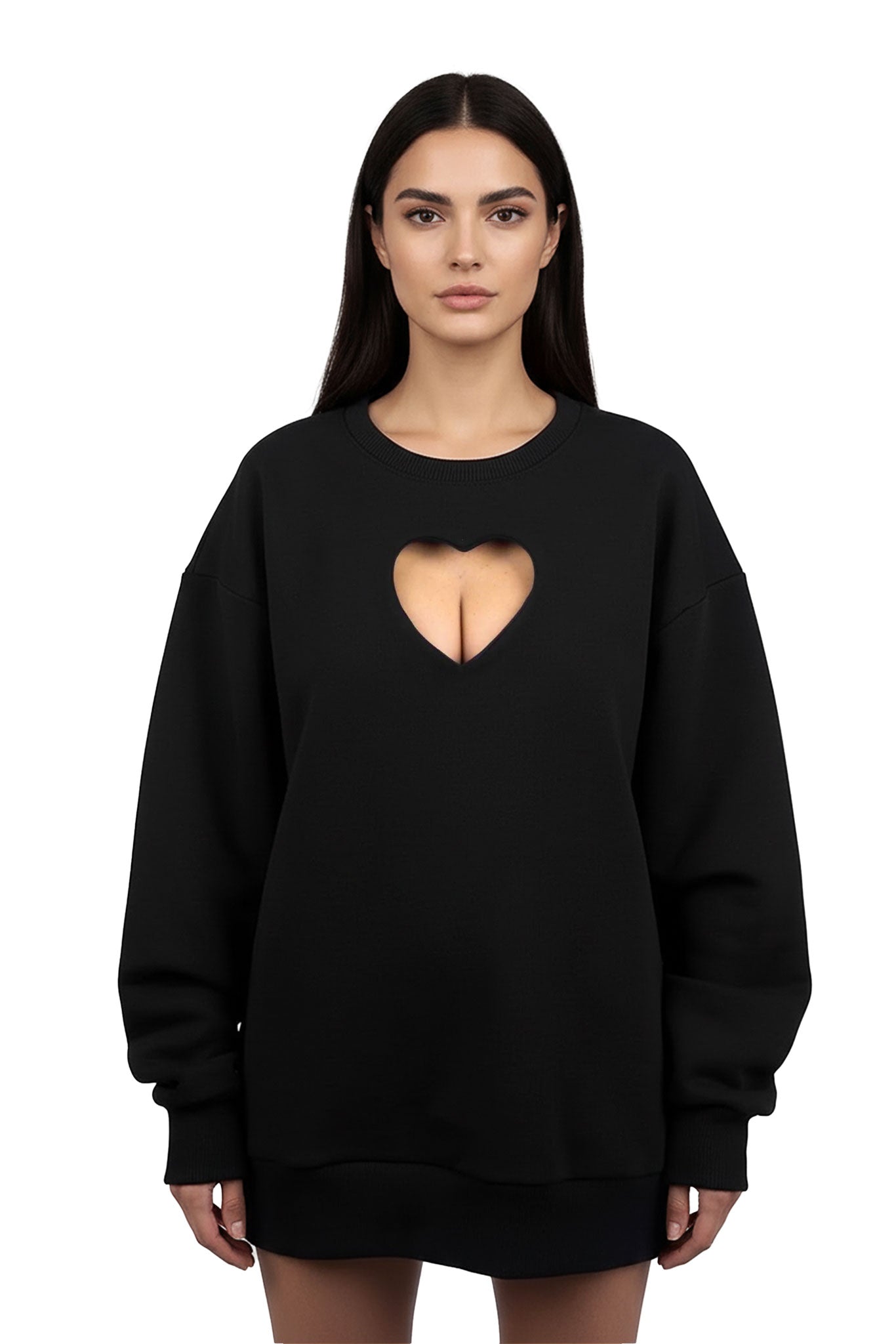 Black Oversized Love Sweater - MYS
