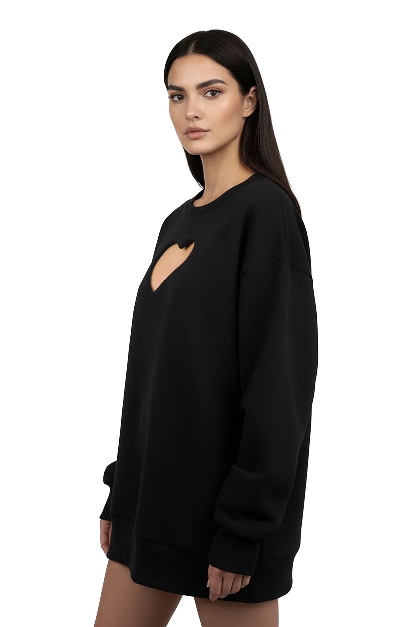 Black Oversized Love Sweater - MYS