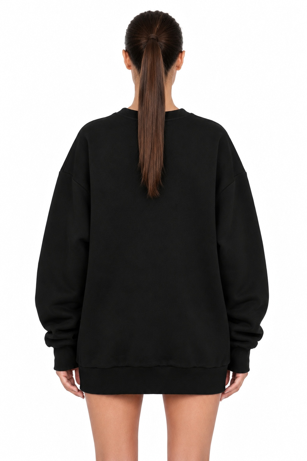Black Oversized Love Sweater – back