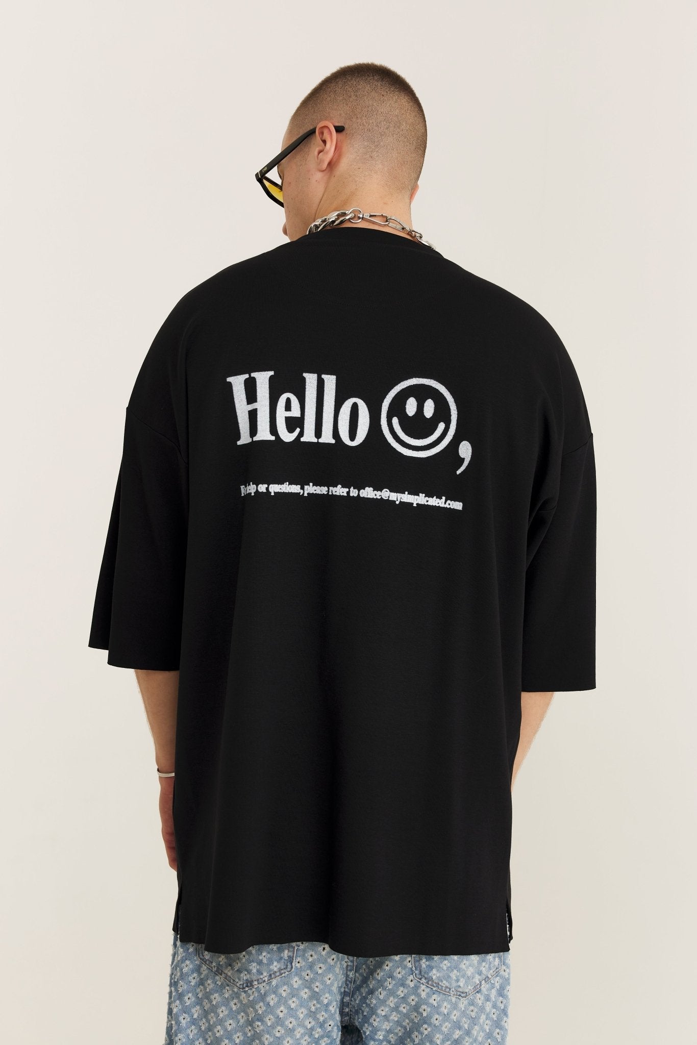 Black T-shirt Hello - MYS