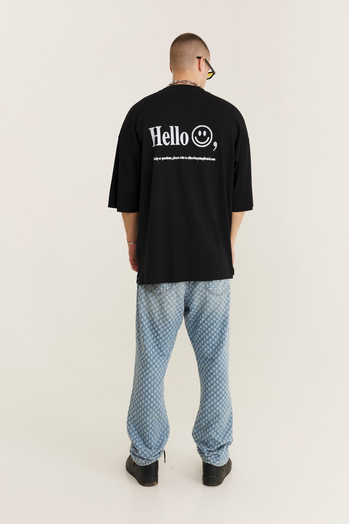 Black T-shirt Hello - MYS