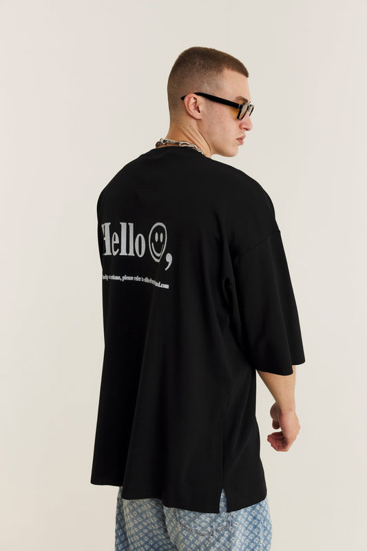 Black T-shirt Hello - MYS