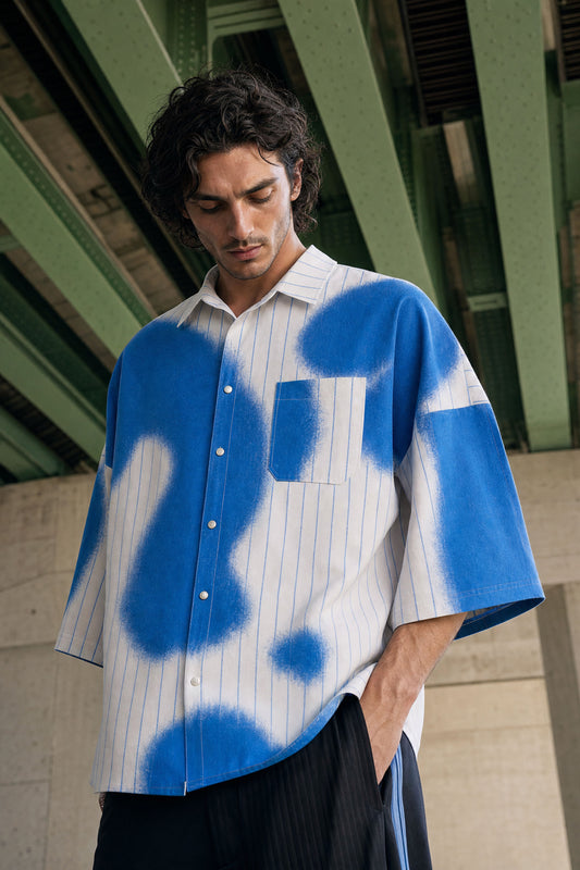 Blue Stripes Oversized Shirt