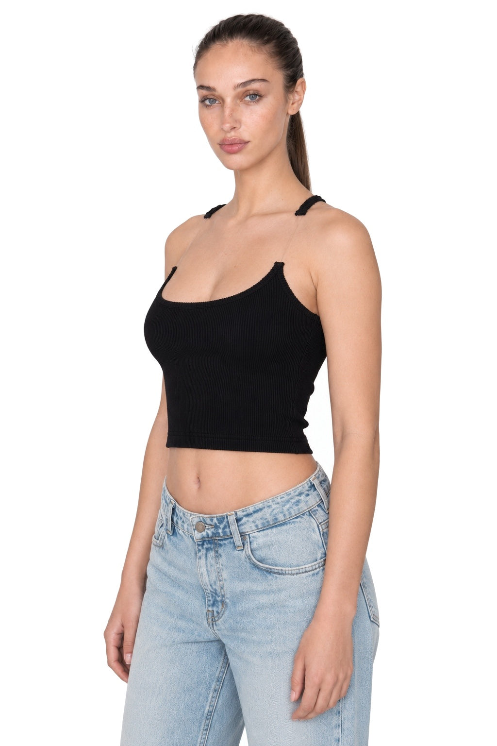 Broken Strap Black Top - MYS - 3/4