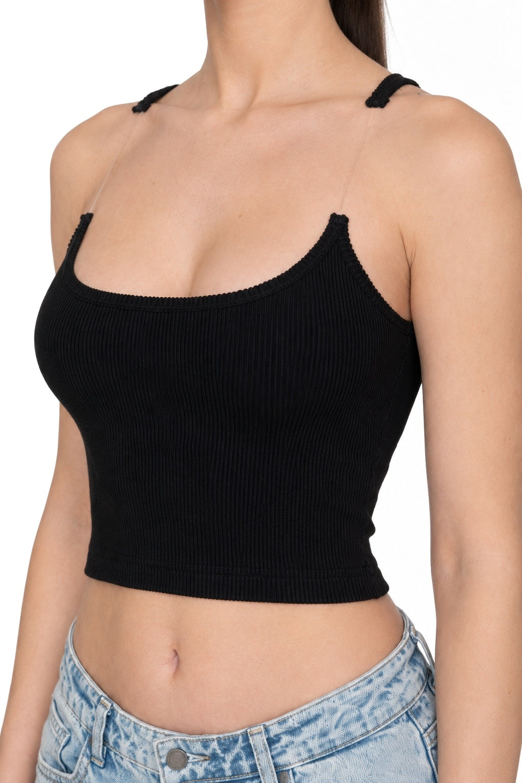 Broken Strap Black Top - MYS - detail