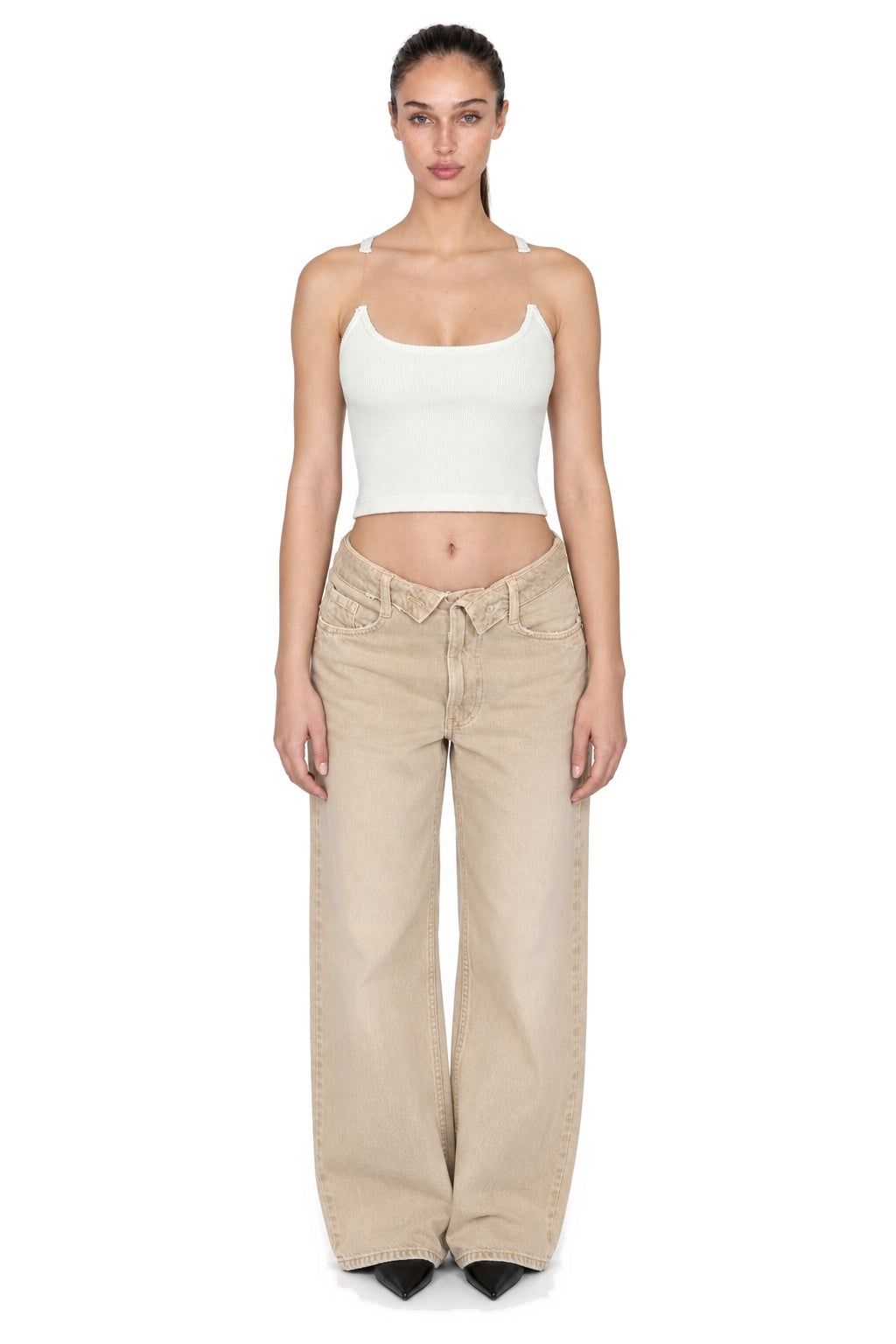 Broken Strap Ivory Top - MYS - full body