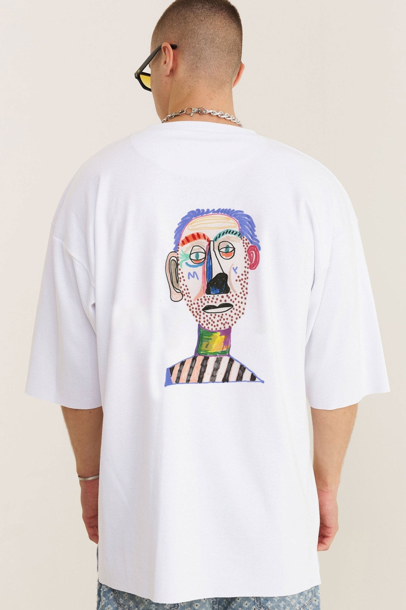 Clown Oversized White T-shirt - MYS