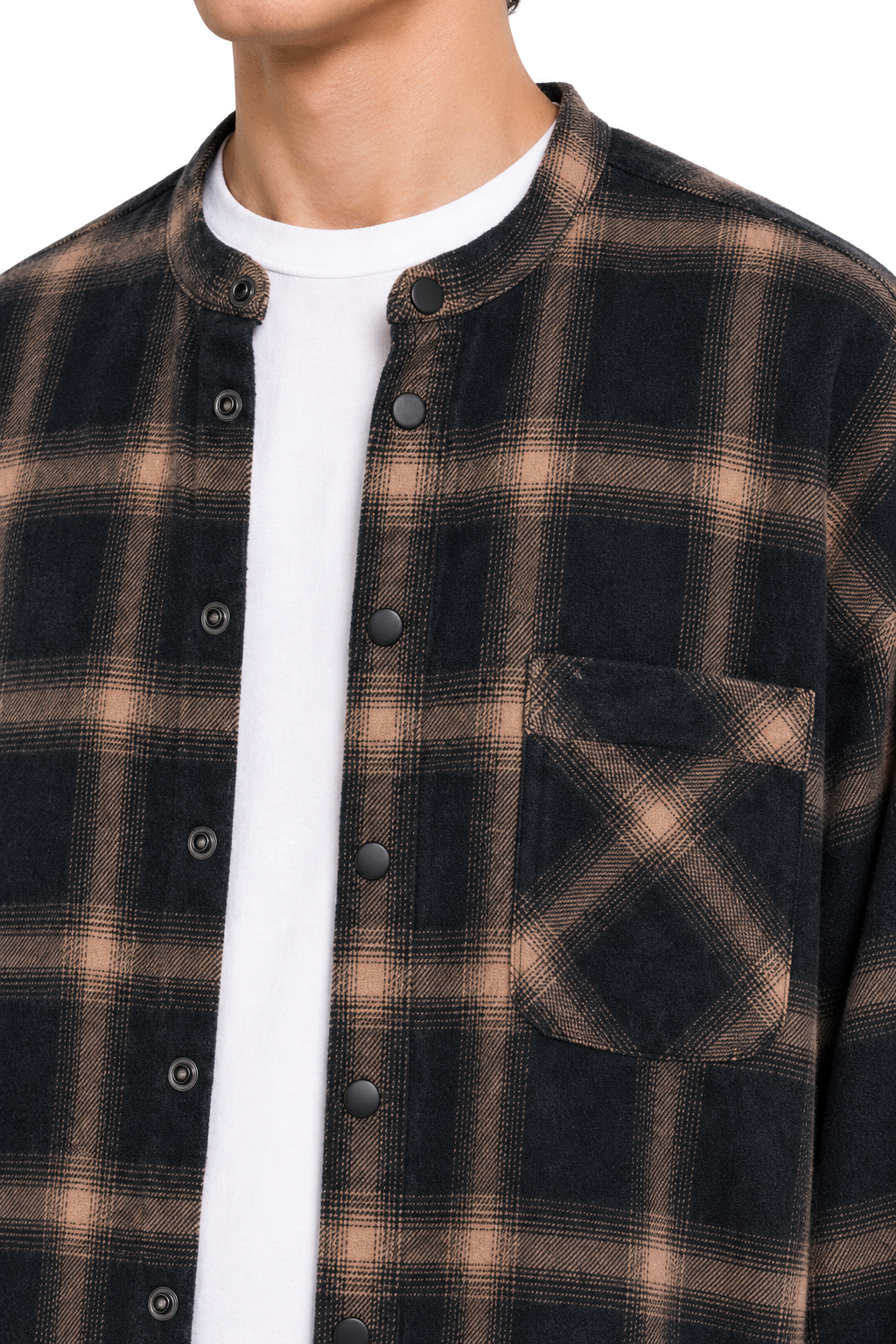 Complex Minds Brown Checkered Shirt, Men's (detail) — mysimplicated