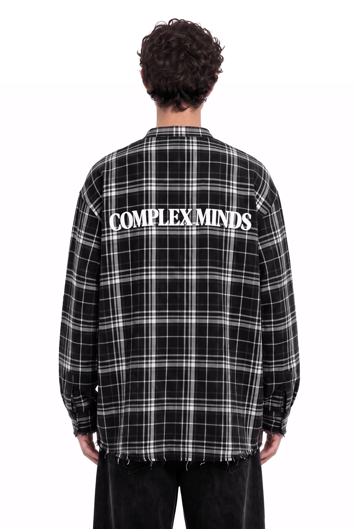 Complex Minds B/W Checkered Shirt – back