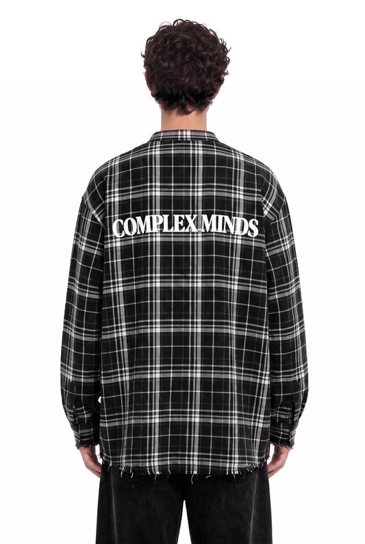 Complex Minds B/W Checkered Shirt – back