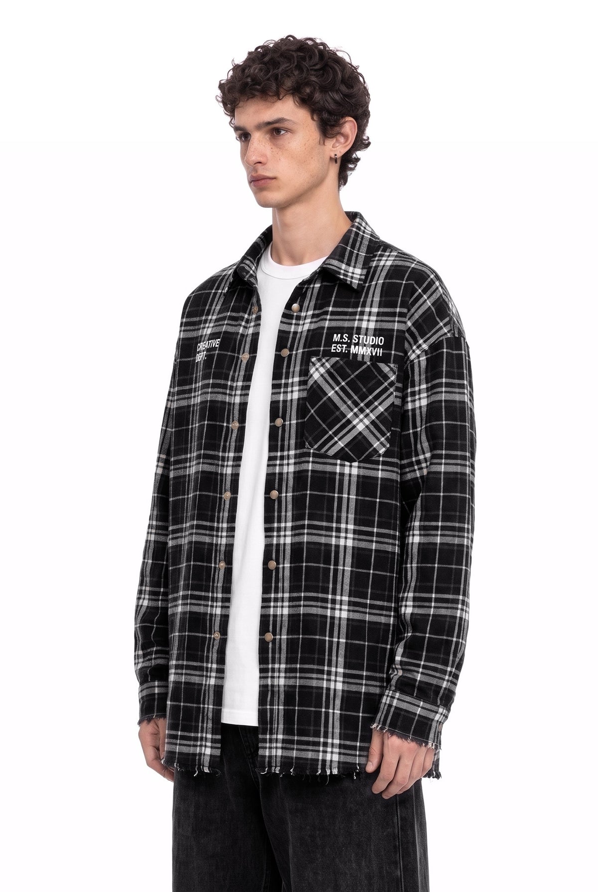 Complex Minds B/W Checkered Shirt – side