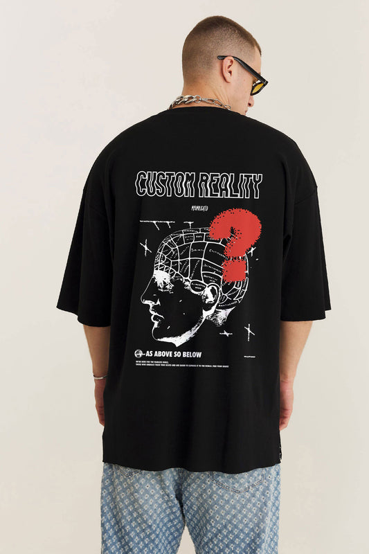 Oversized Black T-shirt Custom Reality