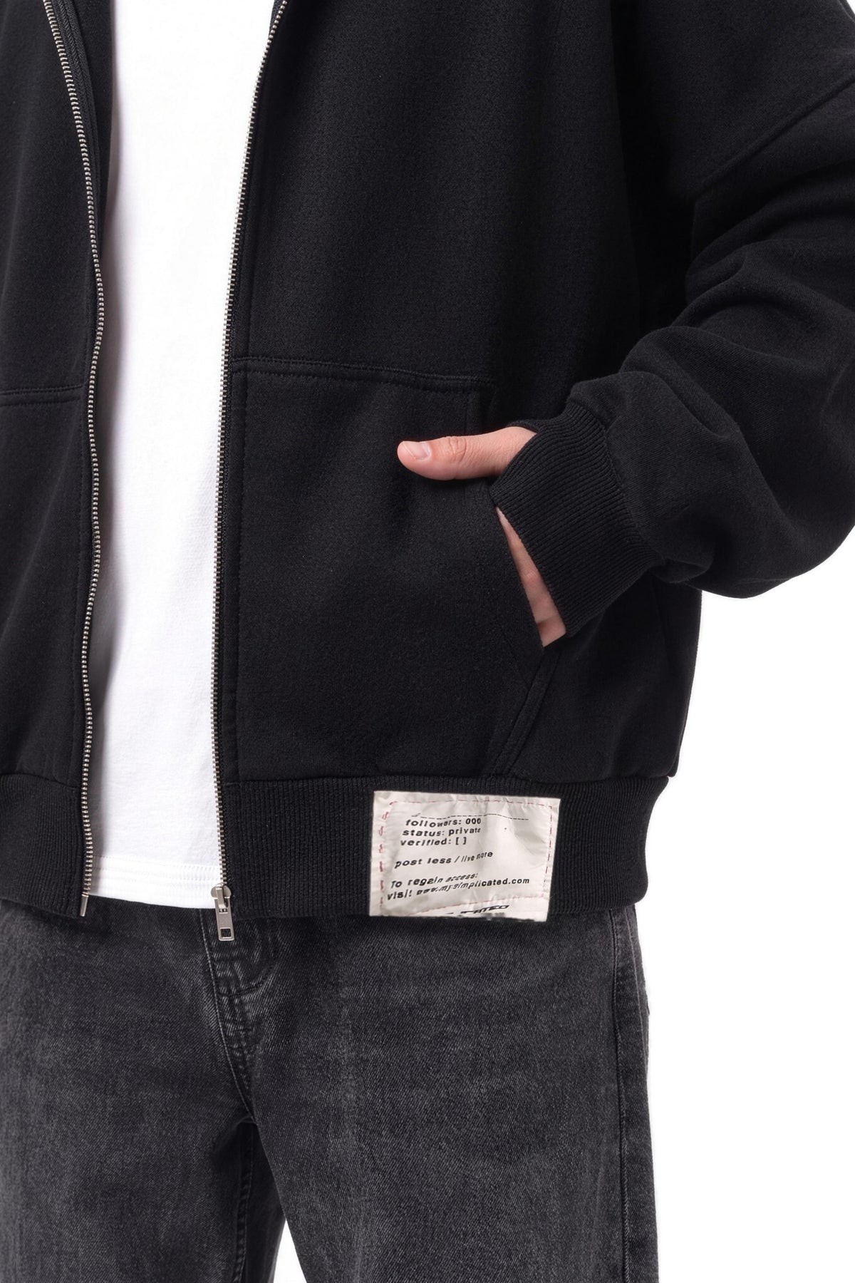 DEPT. Black Hoodie men - detail