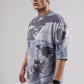 Oversized Full Print T-shirt Distorted