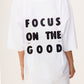 Oversized Cotton White T-shirt Focus