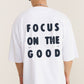 Oversized Cotton White T-shirt Focus