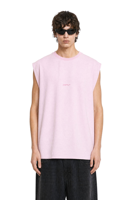 Oversized Pink Sleeveless Tee