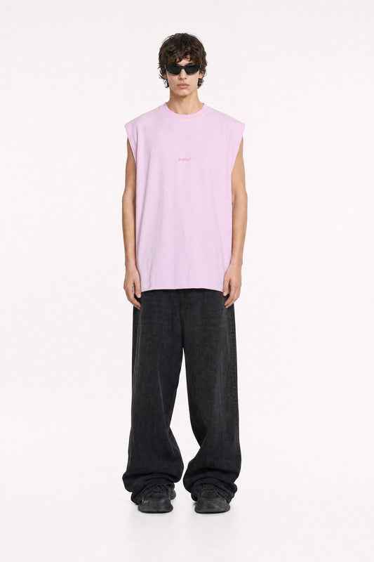 Oversized Pink Sleeveless Tee — Mysimplicated