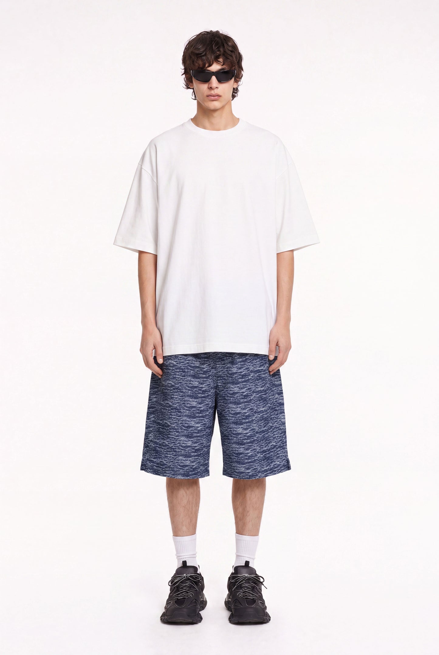 Storm Waves Denim Shorts