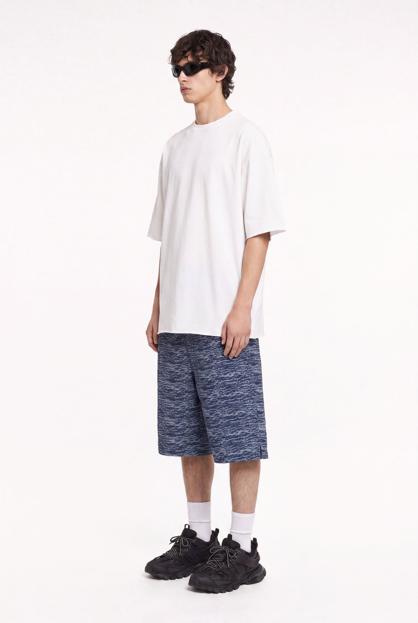 Storm Waves Denim Shorts