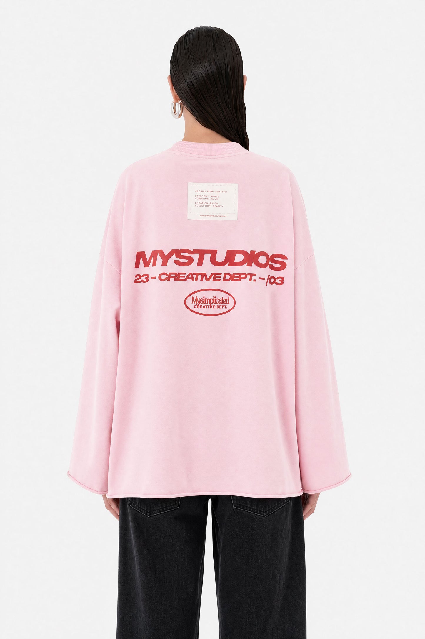 MYSTUDIOS Pink Oversized Tee