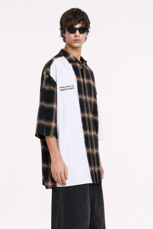 MYSIMPLICATED® Brown Atelier Division Overshirt — Mysimplicated
