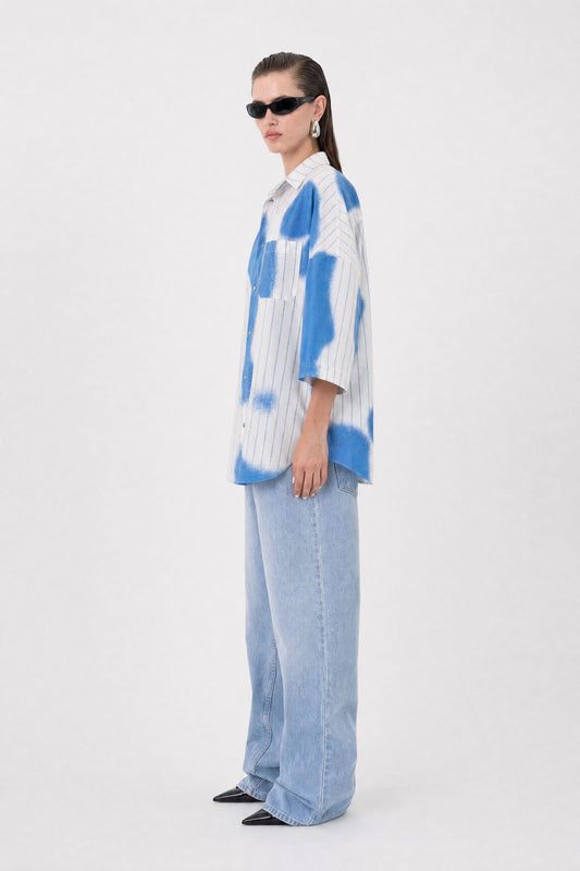 Blue Stripes Oversized Shirt — Mysimplicated