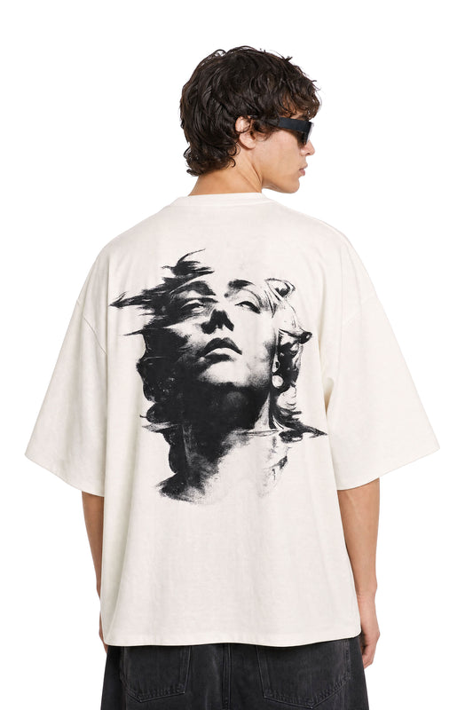 Dream State Oversized Off-White Tee