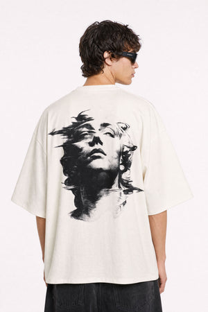 Dream State Oversized Off-White Tee